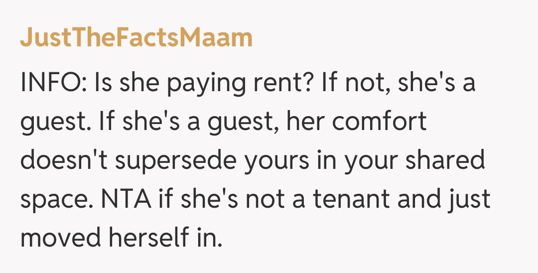 Comentariu de la JustTheFactsMaam