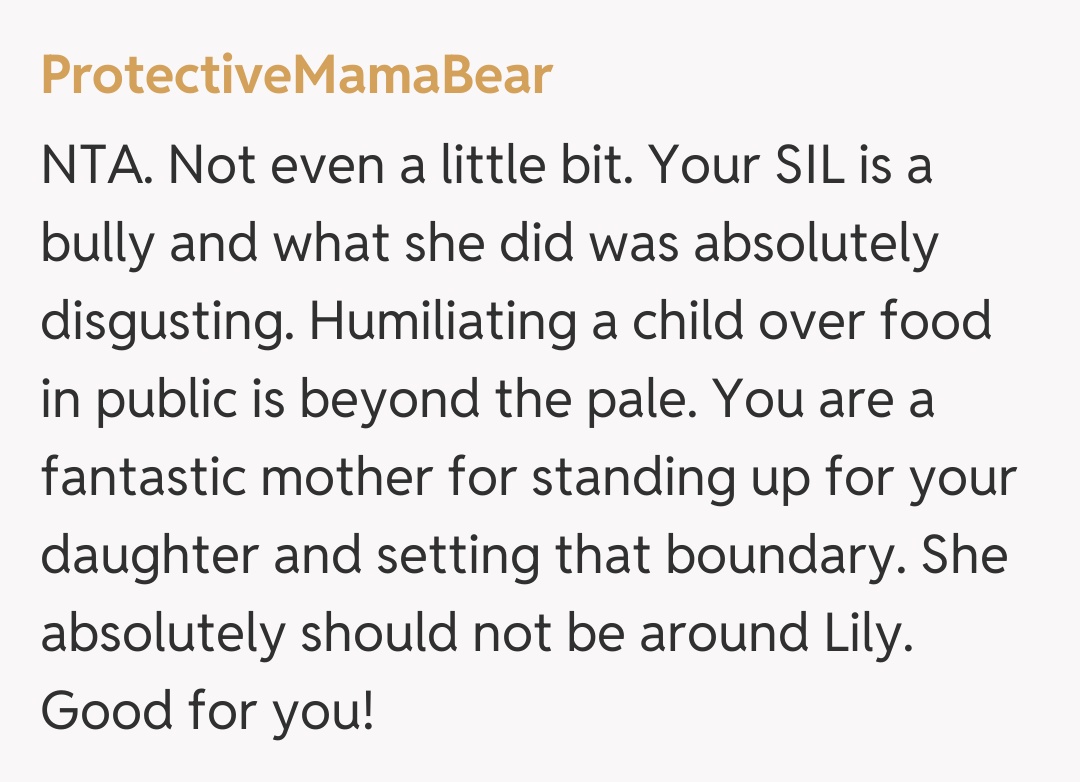 Comentariu de la ProtectiveMamaBear