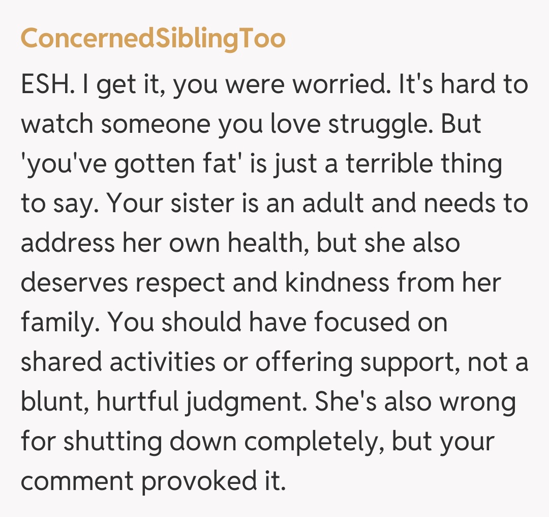 Comentariu de la ConcernedSiblingToo