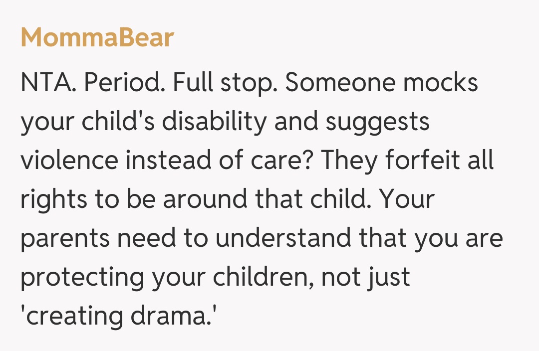 Comentariu de la MommaBear