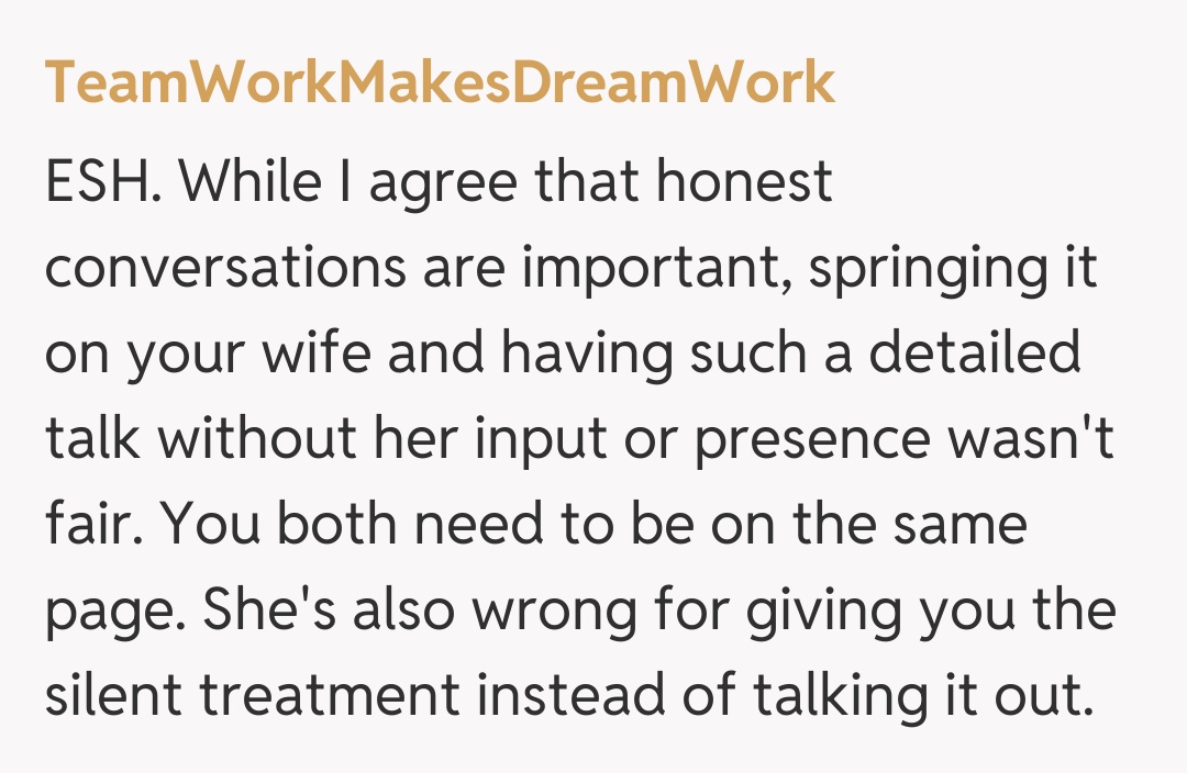 Comentariu de la TeamWorkMakesDreamWork