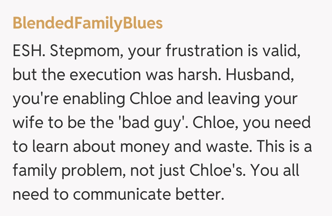 Comentariu de la BlendedFamilyBlues