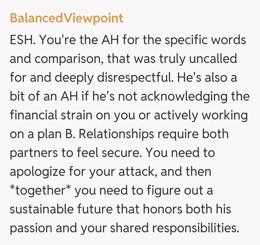 Comentariu de la BalancedViewpoint