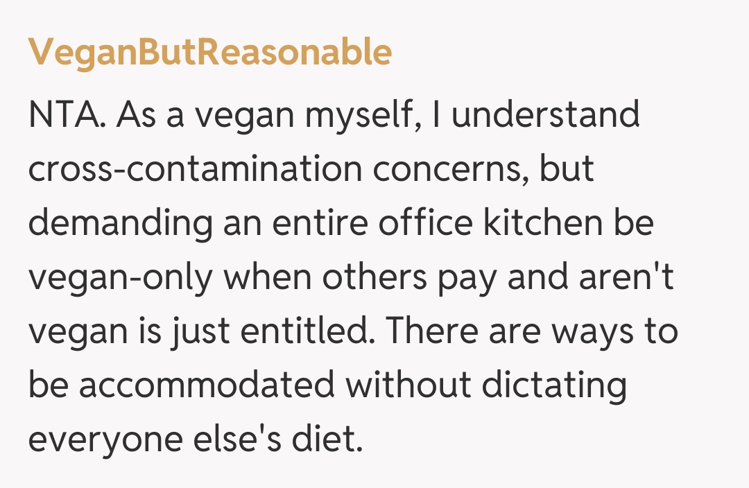 Comentariu de la VeganButReasonable