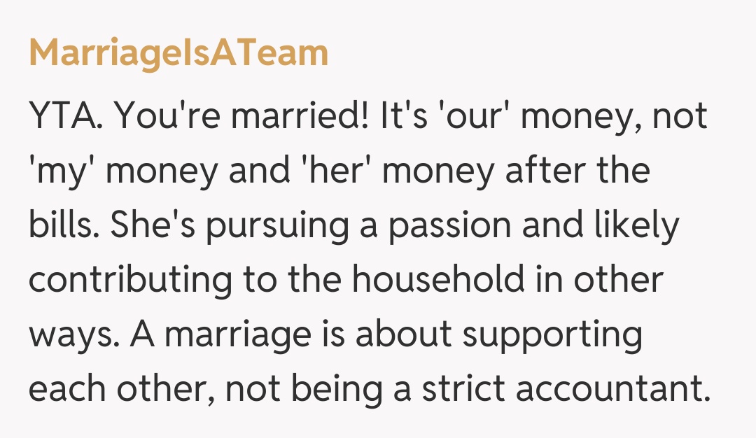Comentariu de la MarriageIsATeam