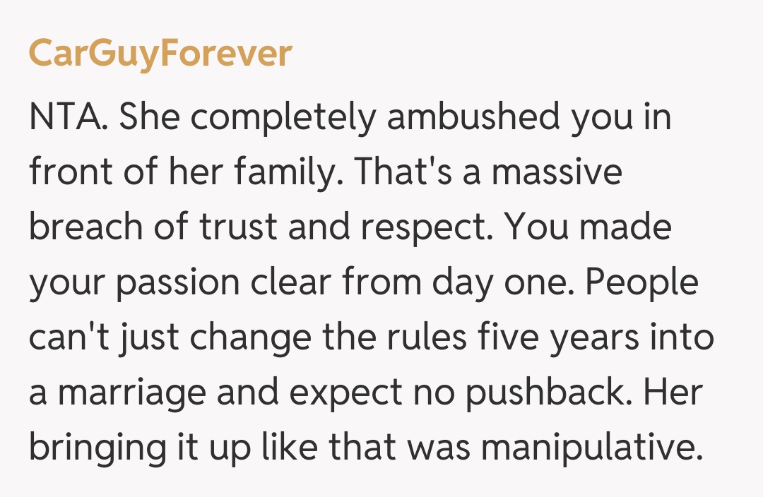 Comentariu de la CarGuyForever