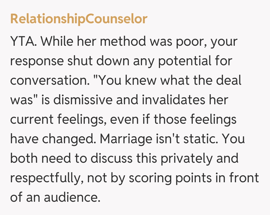 Comentariu de la RelationshipCounselor