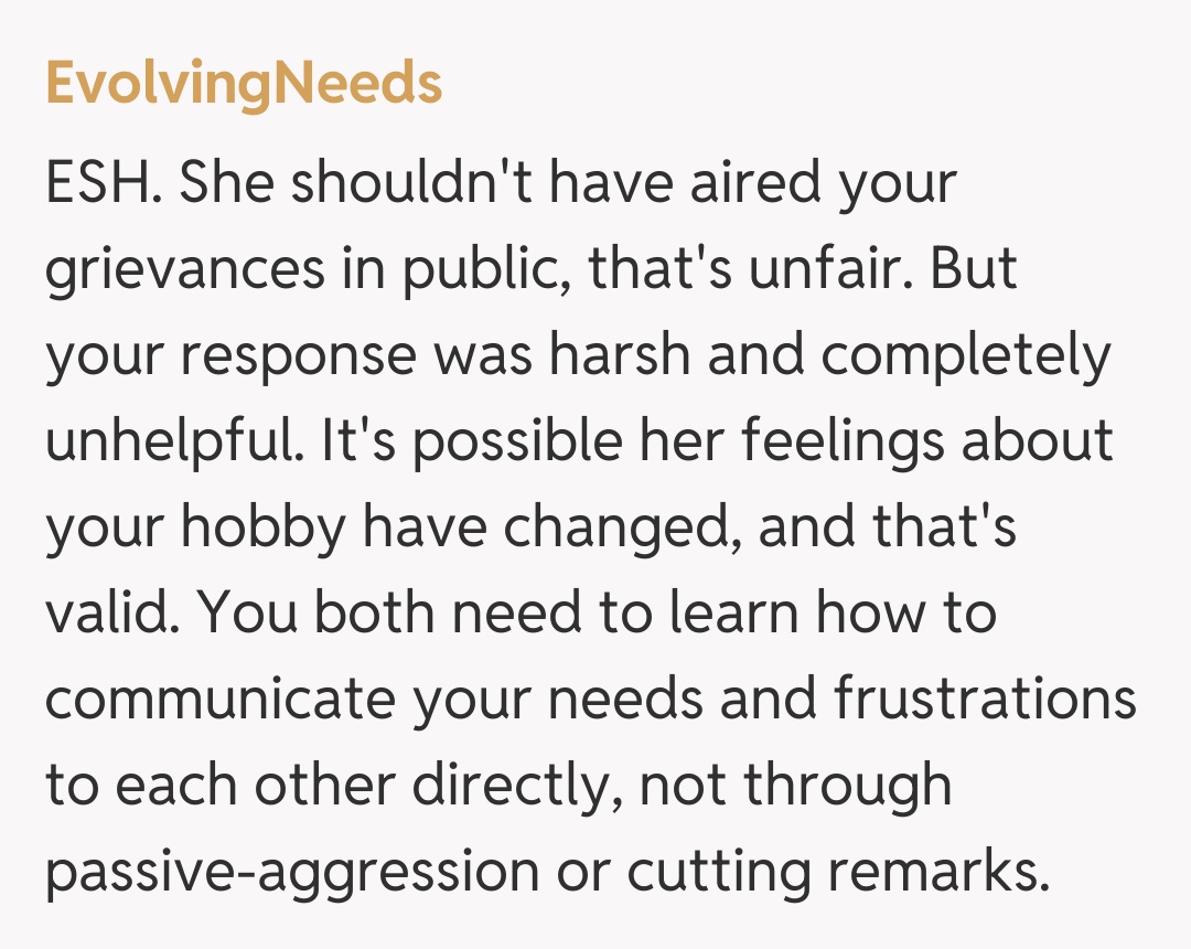 Comentariu de la EvolvingNeeds