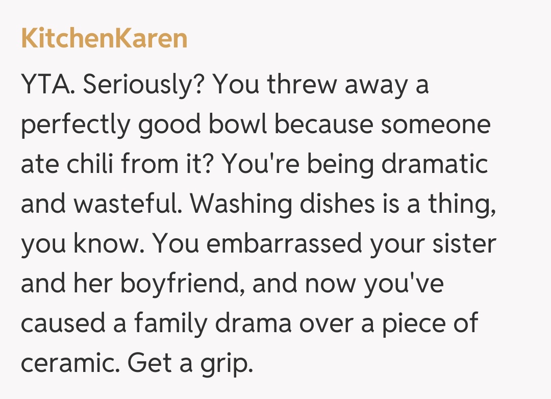 Comentariu de la KitchenKaren
