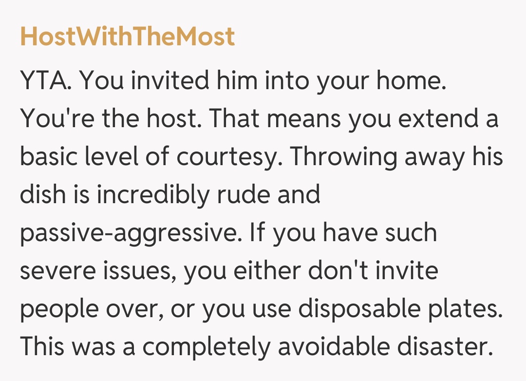 Comentariu de la HostWithTheMost