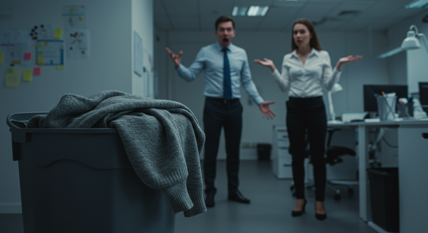 AITA for throwing away my coworker's 'lucky' and very smelly sweater?