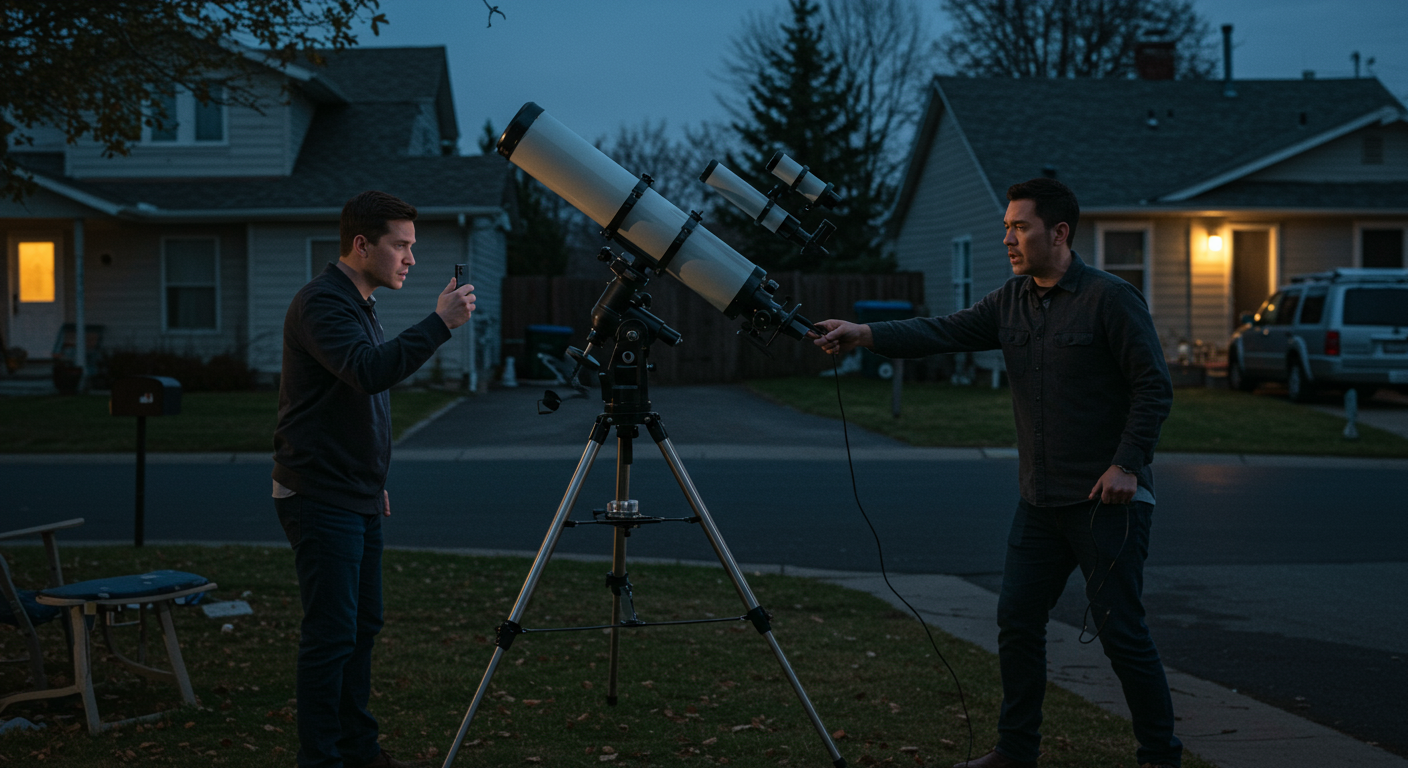 AITA for turning off my neighbor’s telescope after he said he saw UFOs and started filming my house?