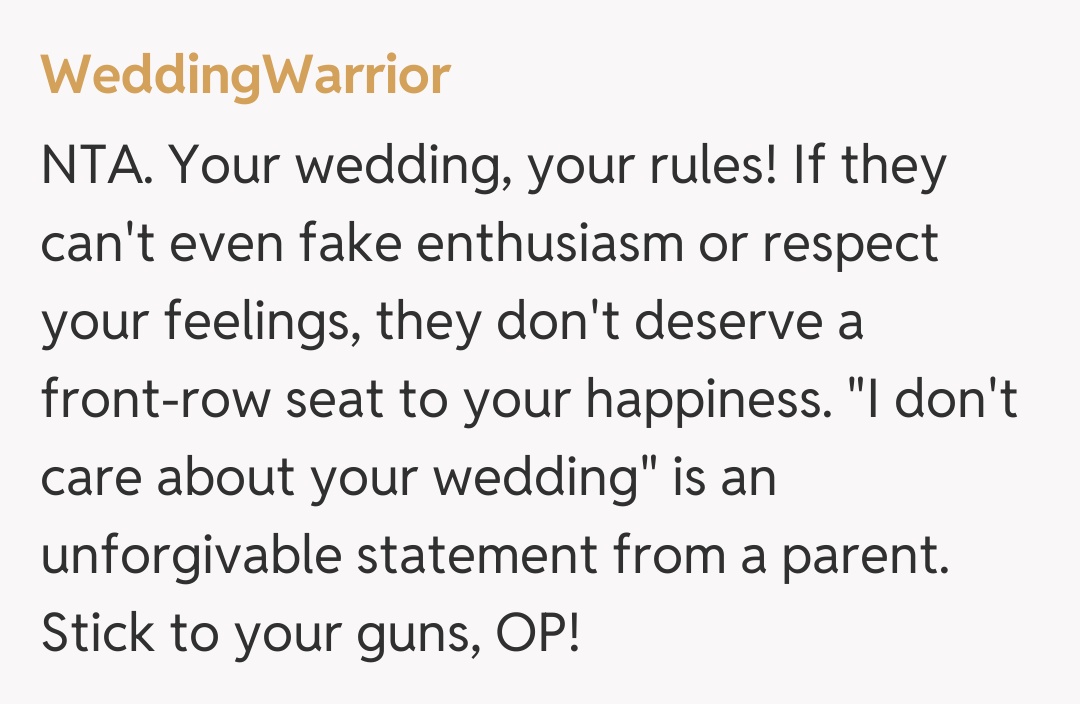 Comentariu de la WeddingWarrior