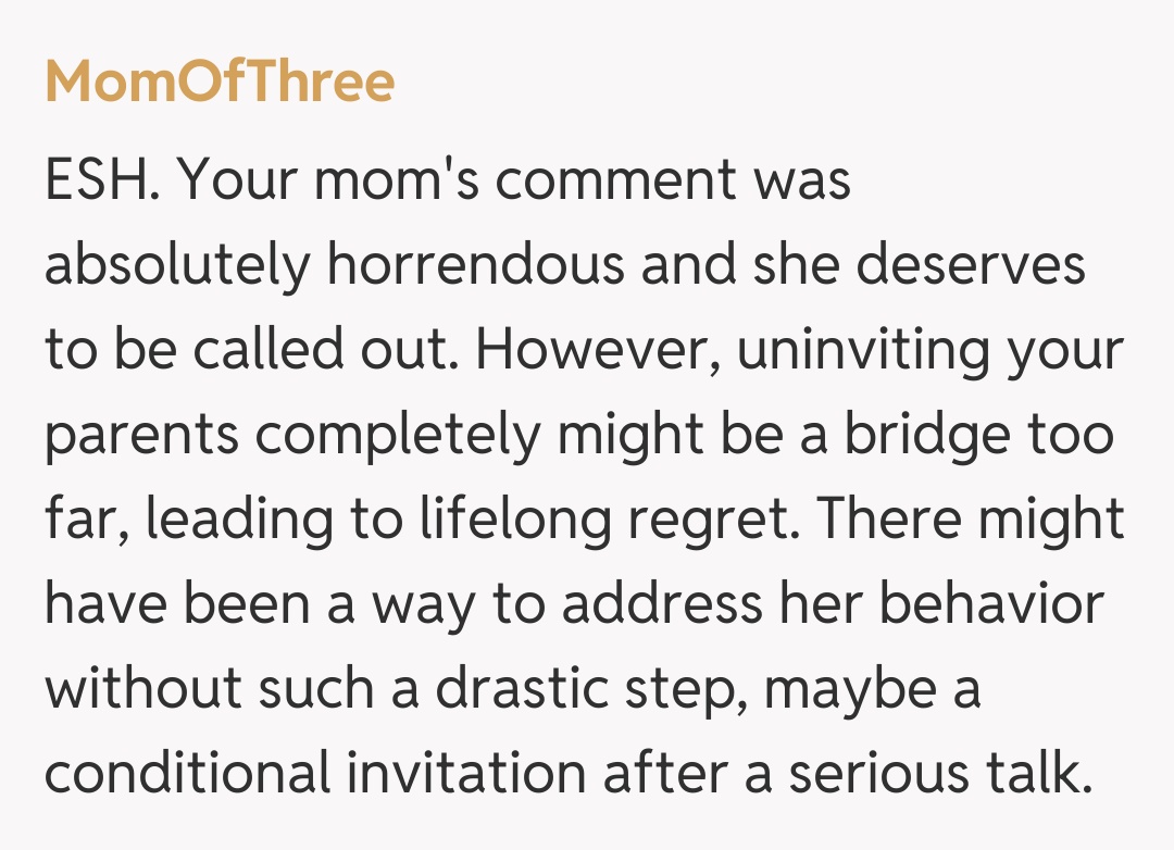 Comentariu de la MomOfThree