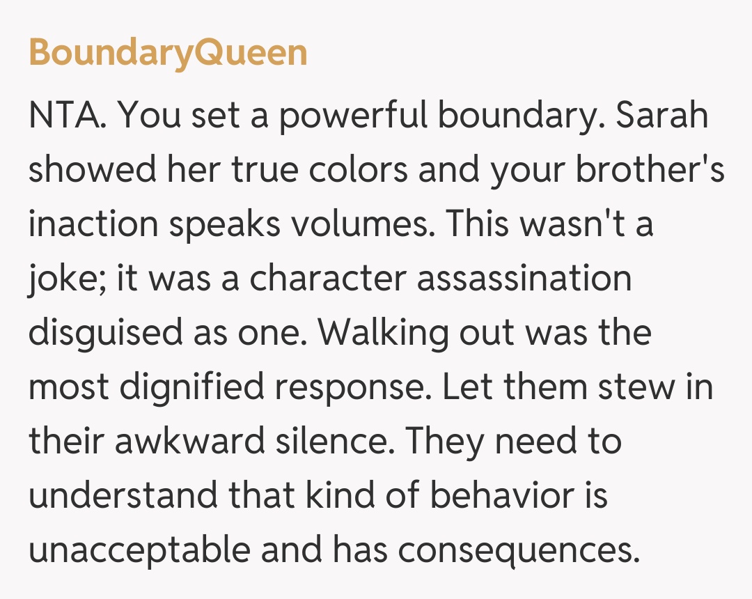 Comentariu de la BoundaryQueen