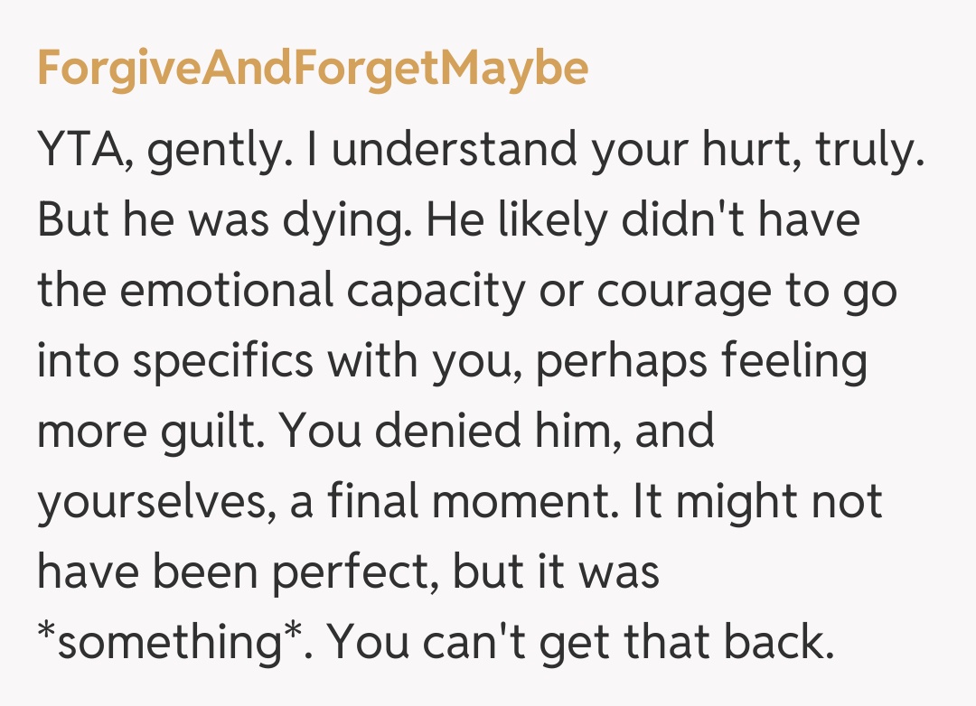 Comentariu de la ForgiveAndForgetMaybe