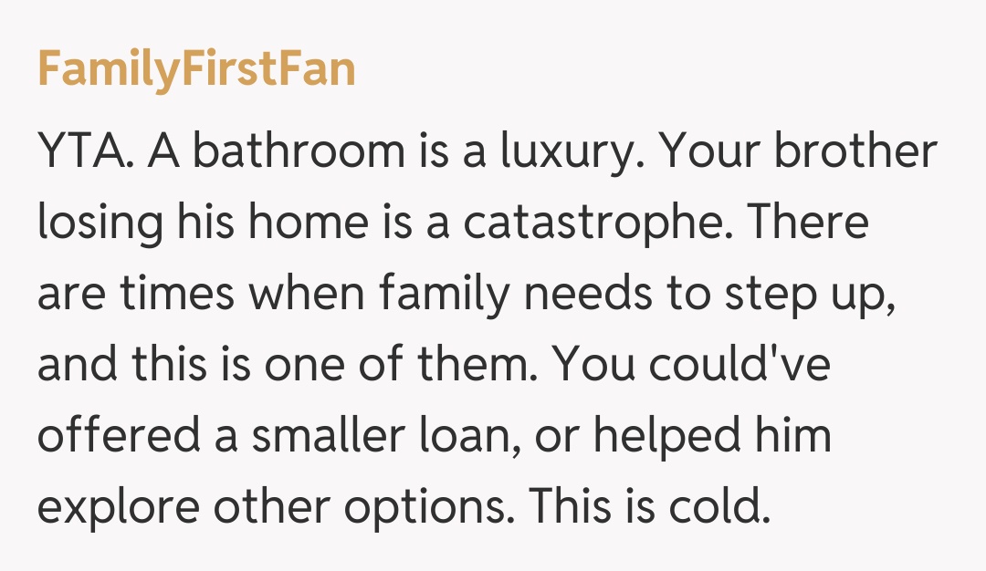 Comentariu de la FamilyFirstFan