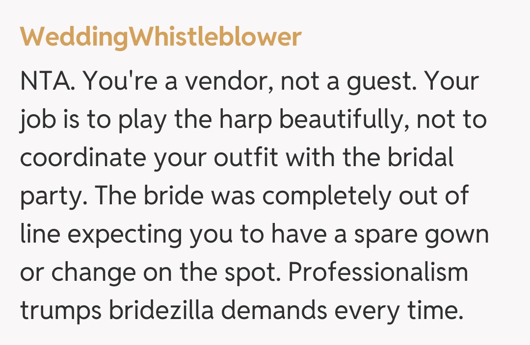 Comentariu de la WeddingWhistleblower