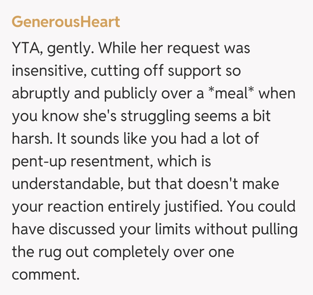 Comentariu de la GenerousHeart