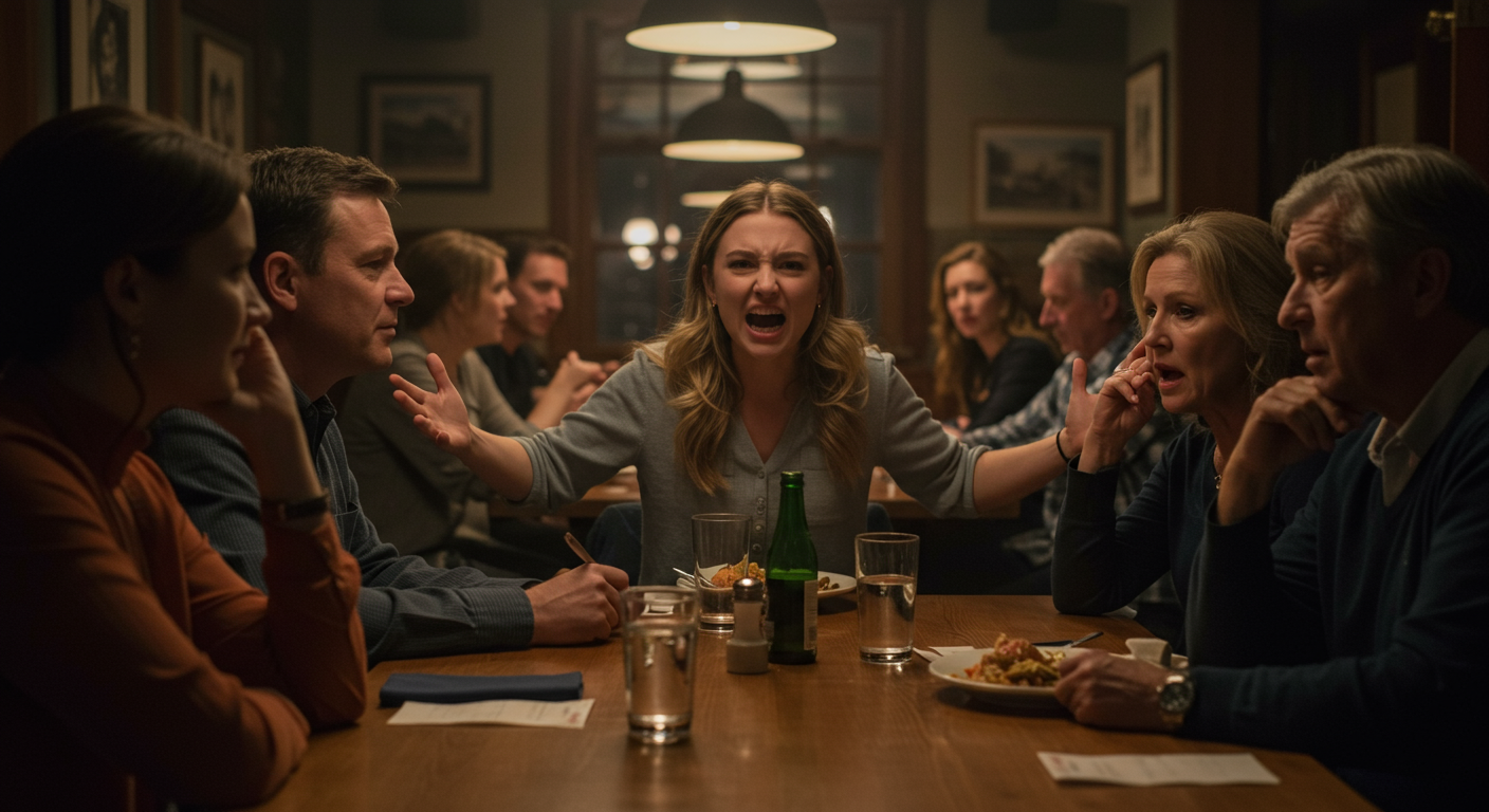AITA for yelling JUST LEAVE ME ALONE during a family dinner at a crowded restaurant?