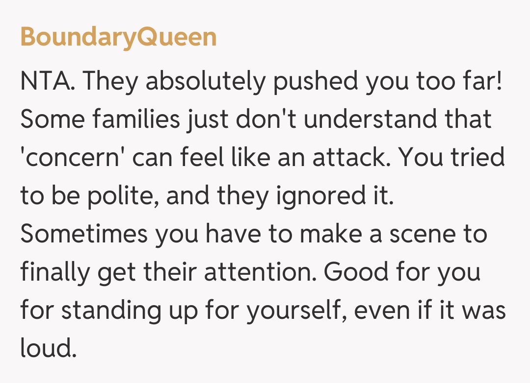 Comentariu de la BoundaryQueen