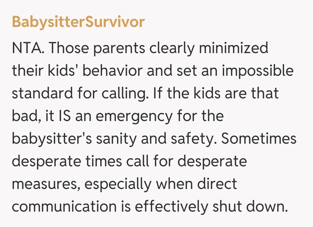Comentariu de la BabysitterSurvivor