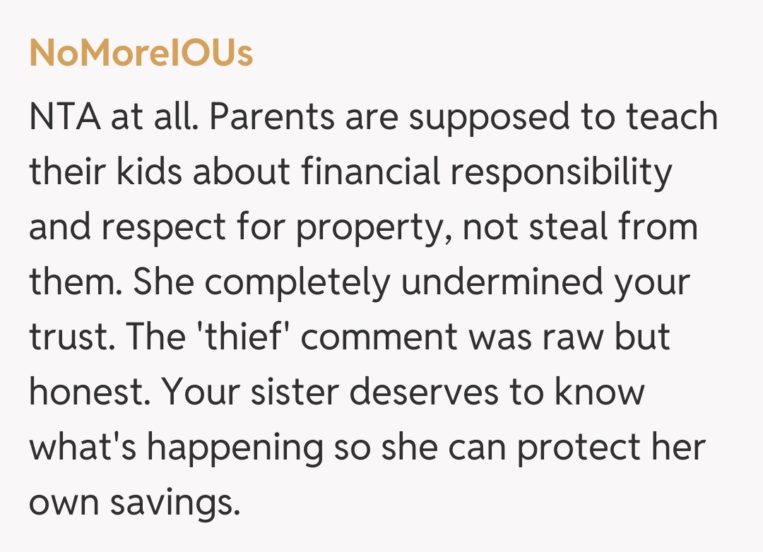 Comentariu de la NoMoreIOUs