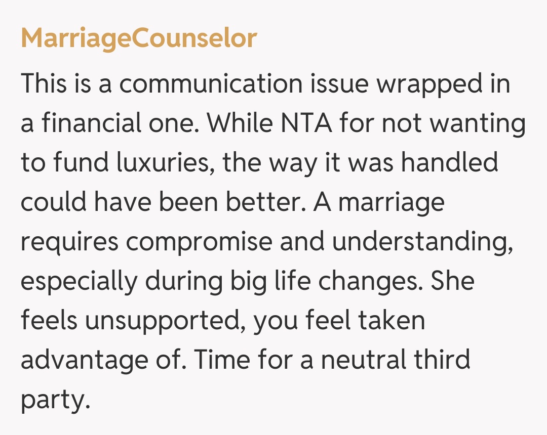 Comentariu de la MarriageCounselor