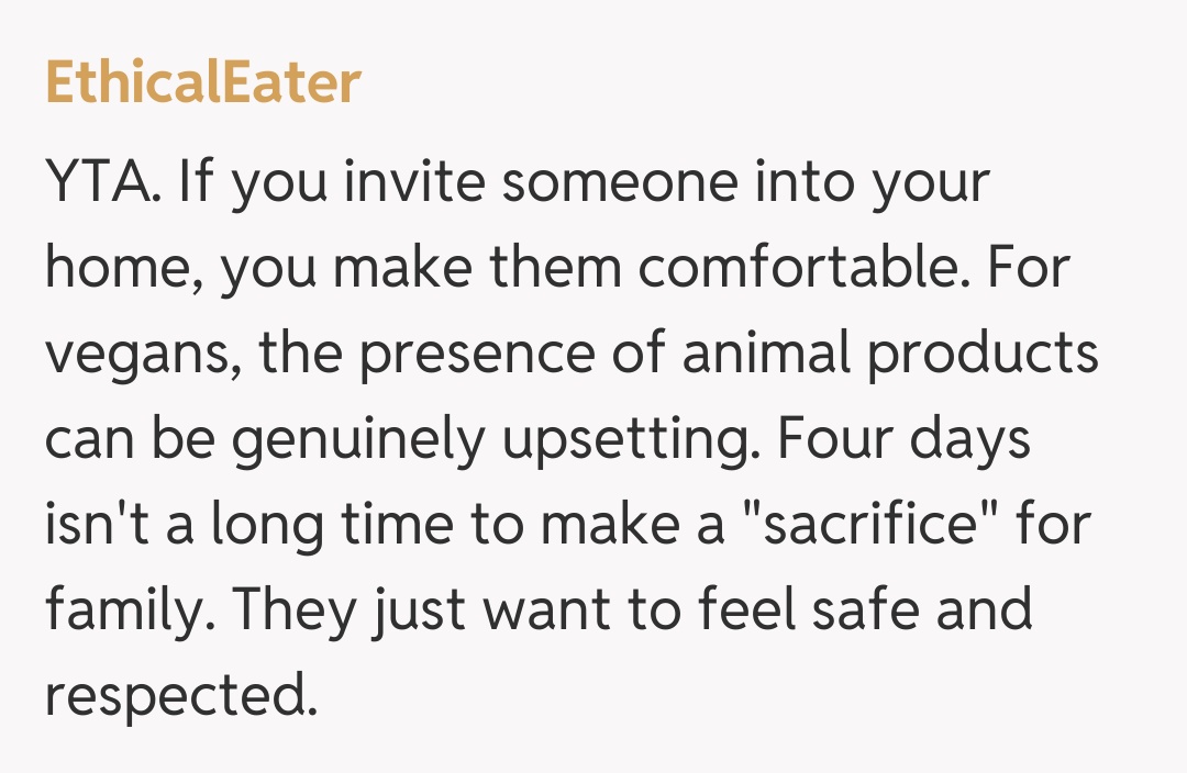 Comentariu de la EthicalEater