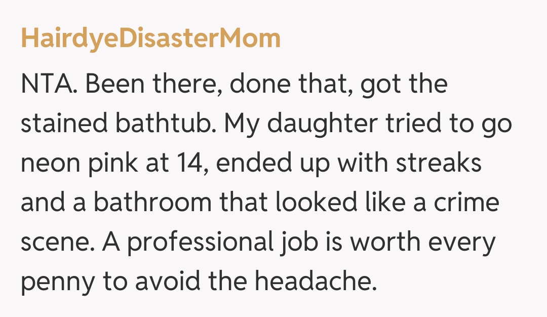 Comentariu de la HairdyeDisasterMom
