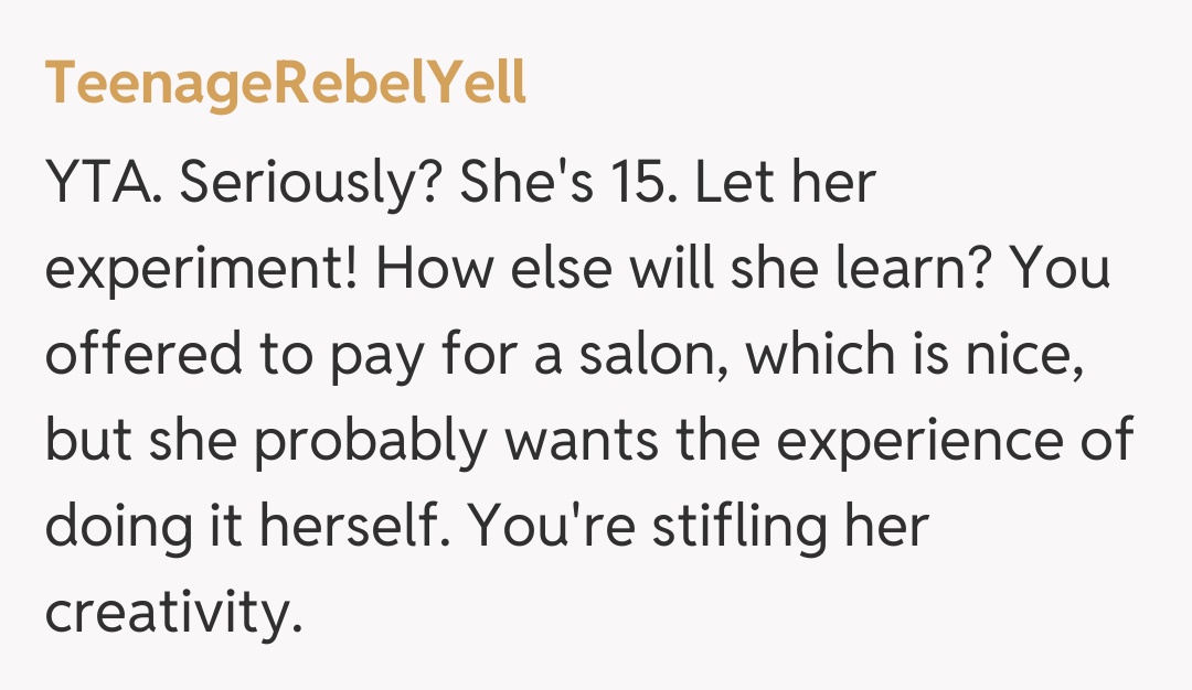 Comentariu de la TeenageRebelYell