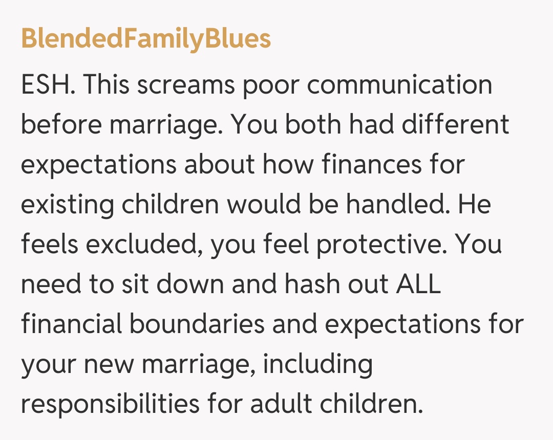 Comentariu de la BlendedFamilyBlues