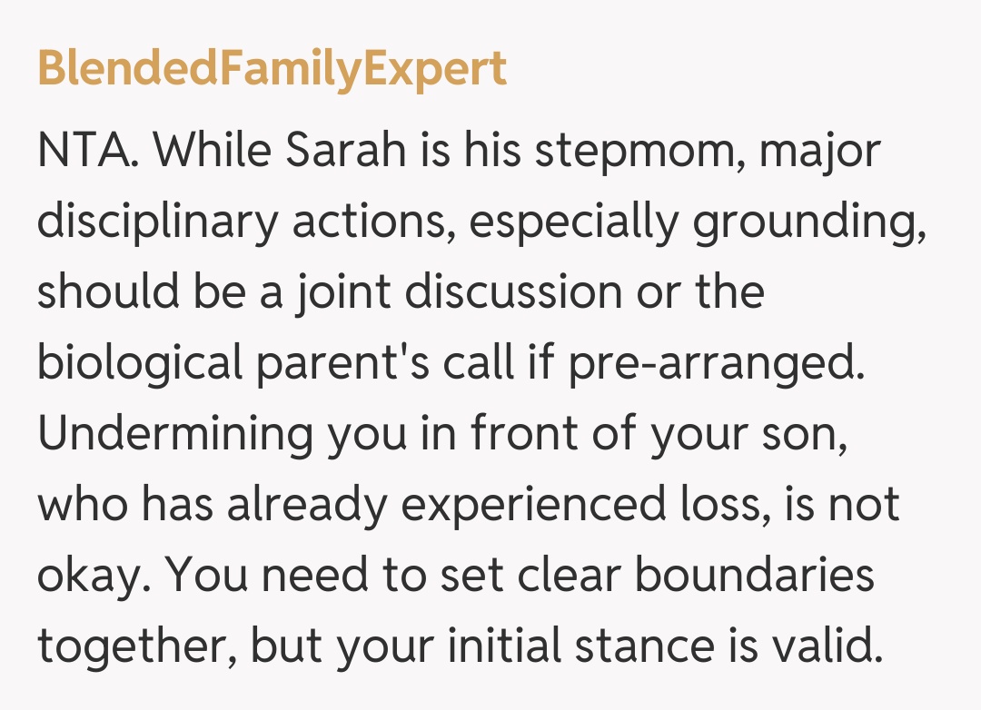 Comentariu de la BlendedFamilyExpert