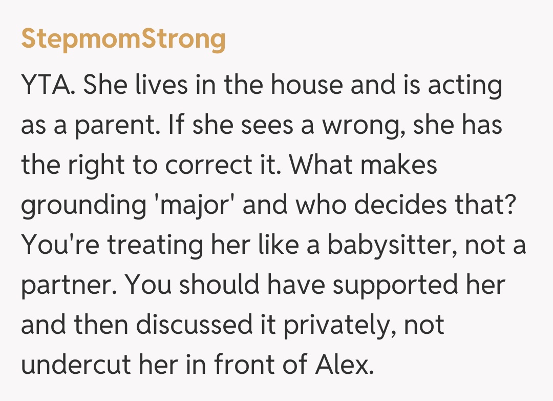 Comentariu de la StepmomStrong