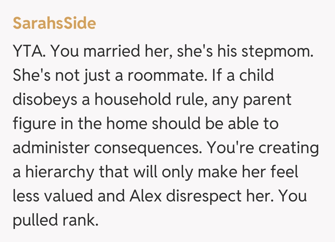 Comentariu de la SarahsSide