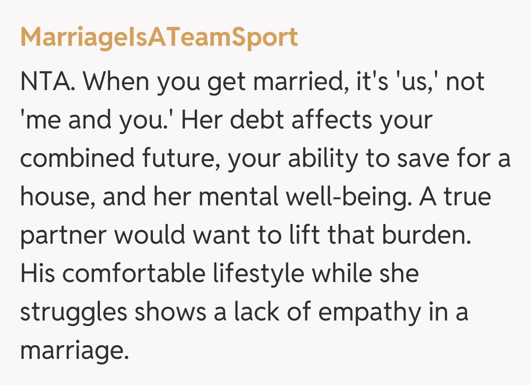 Comentariu de la MarriageIsATeamSport