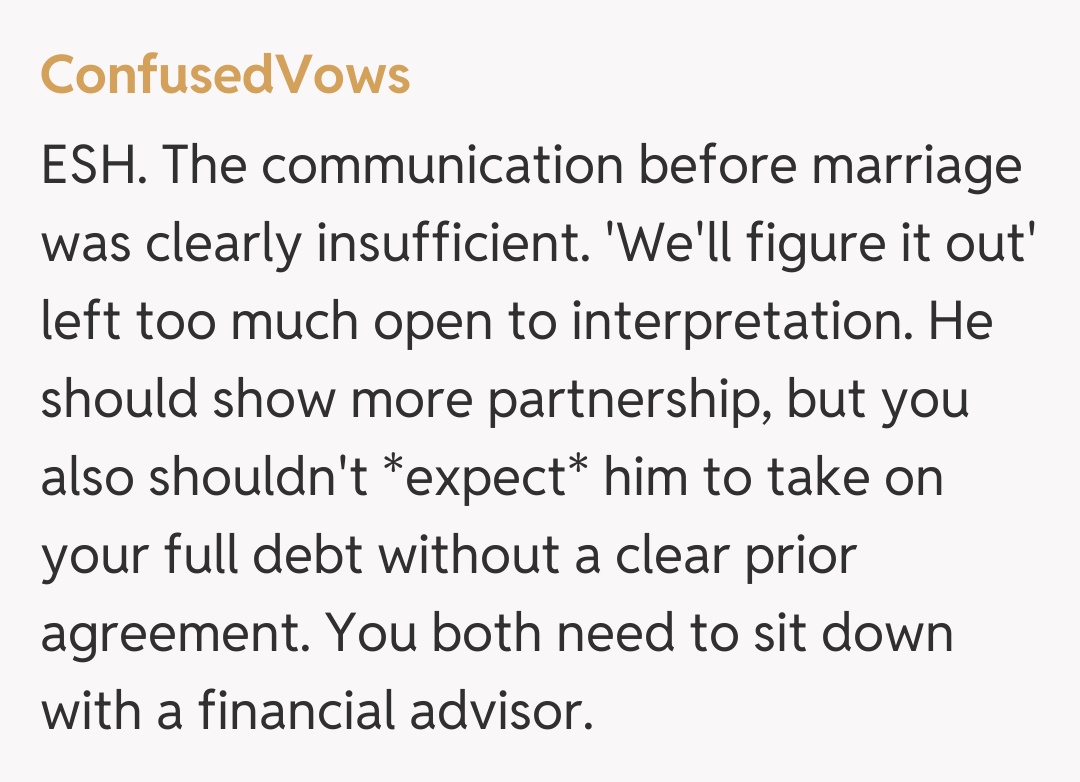 Comentariu de la ConfusedVows