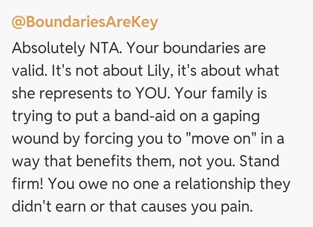 Comentariu de la @BoundariesAreKey