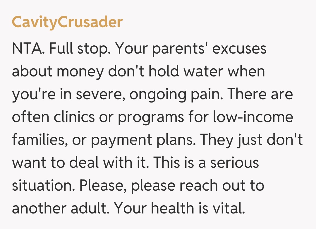 Comentariu de la CavityCrusader