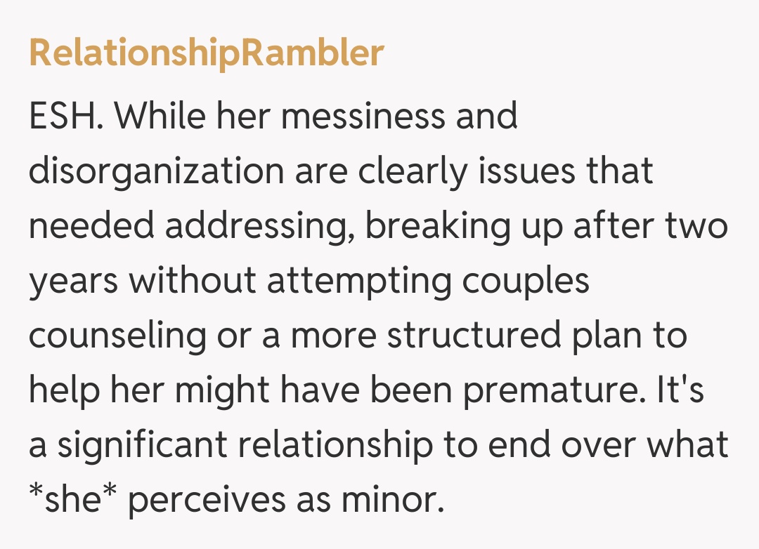 Comentariu de la RelationshipRambler