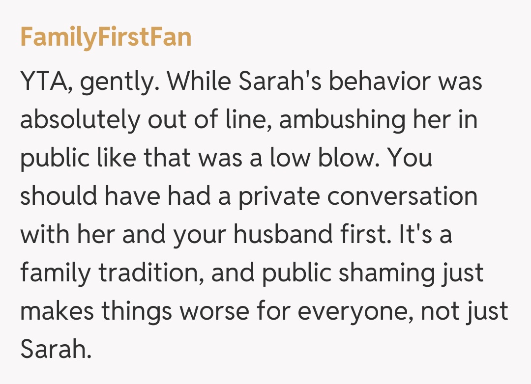 Comentariu de la FamilyFirstFan