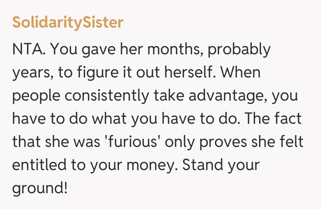 Comentariu de la SolidaritySister