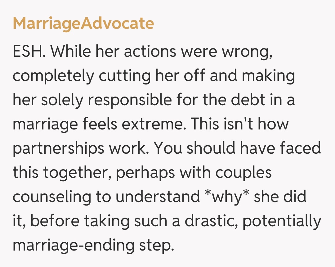 Comentariu de la MarriageAdvocate
