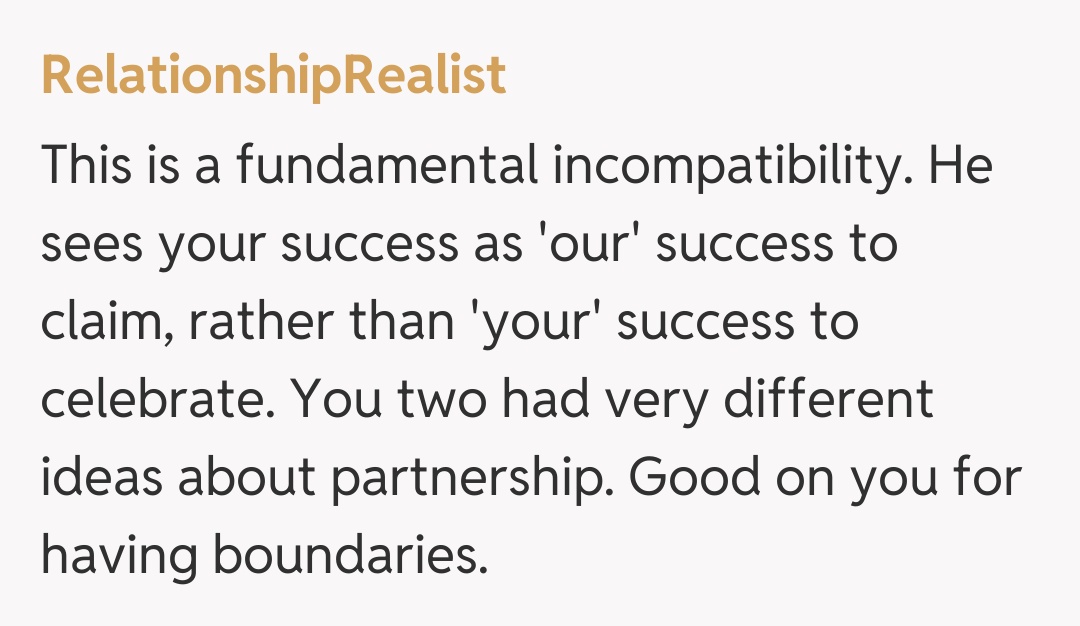 Comentariu de la RelationshipRealist
