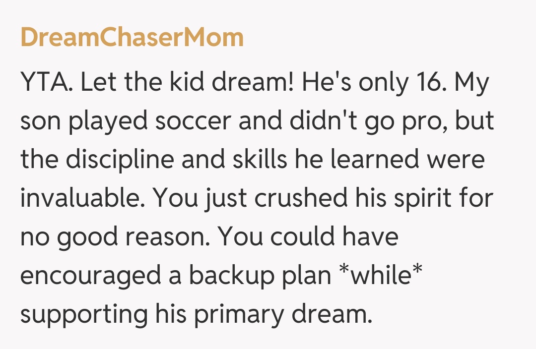 Comentariu de la DreamChaserMom