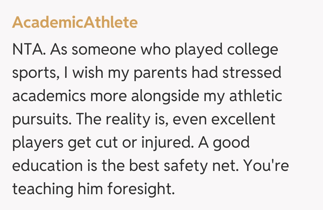 Comentariu de la AcademicAthlete