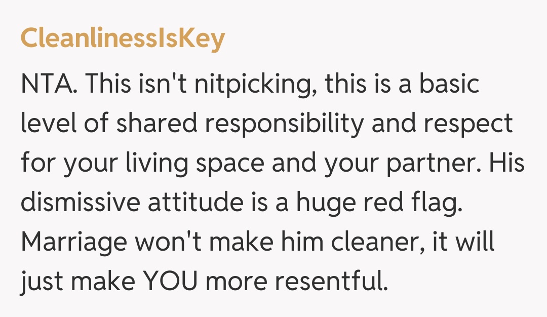 Comentariu de la CleanlinessIsKey