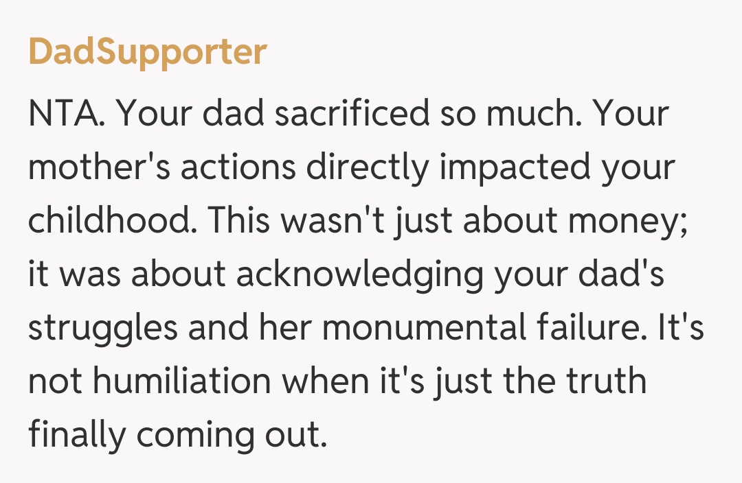 Comentariu de la DadSupporter