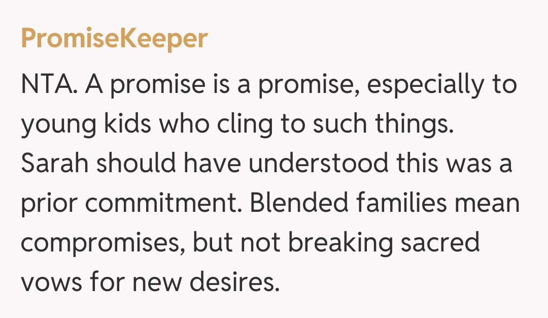 Comentariu de la PromiseKeeper