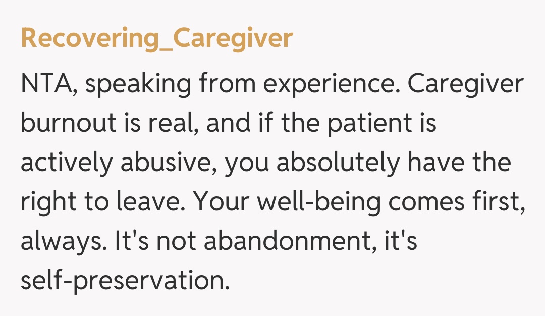 Comentariu de la Recovering_Caregiver